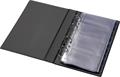 Business card holder, 200 pcs, ring, PANTAPLAST, black
